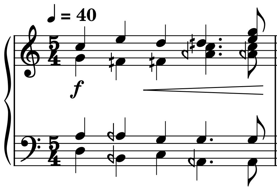 First bar of the piece Pareidolia I